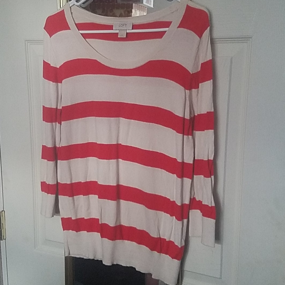 Red and White Striped Sweater